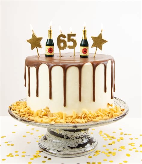 Party Cake Candles 65 Jaar