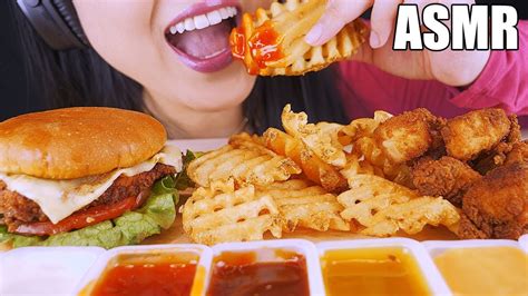 Asmr mukbang popeyes chicken nuggets fried chicken crunchy sounds. ASMR CRISPY CHICKEN SANDWICH CHICKEN NUGGETS & WAFFLE ...