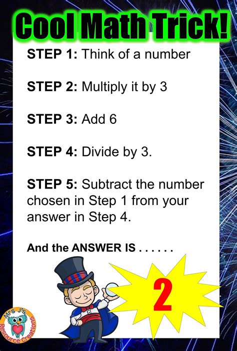 Cool Math Trick Where Your Answer Is Always 2 For A Fun Math Activity
