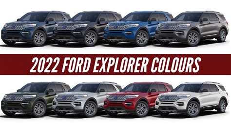 2022 Ford Explorer All Color Options Images Autobics Youtube