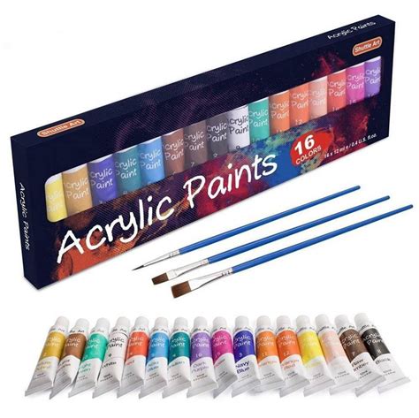 Acrylic Paint Set Shuttle Art Tubes Artist Non Toxic Color For Kids