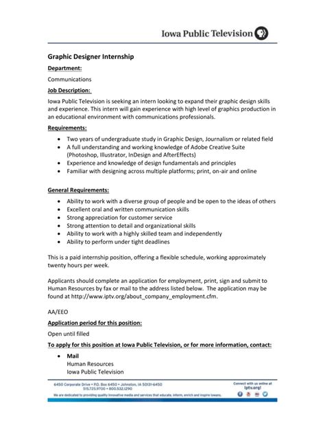 Graphic Designer Intern Job Description Ferisgraphics