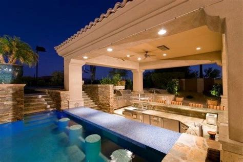 Wet bars are convenient if you entertain on a different floor than your kitchen, or outdoors. unique backyard swim up bar design ideas | Pool side bar ...