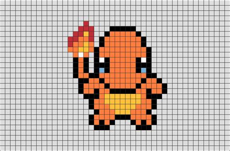 Pokemon Charmander Pixel Art Pixel Art Pokemon Pokemon Cross Stitch