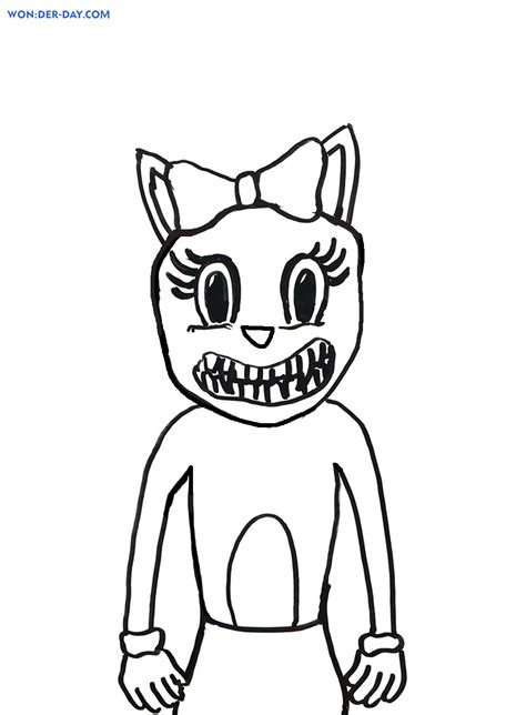 Cartoon Cat coloring pages for free printing — WONDER DAY — Coloring pages for