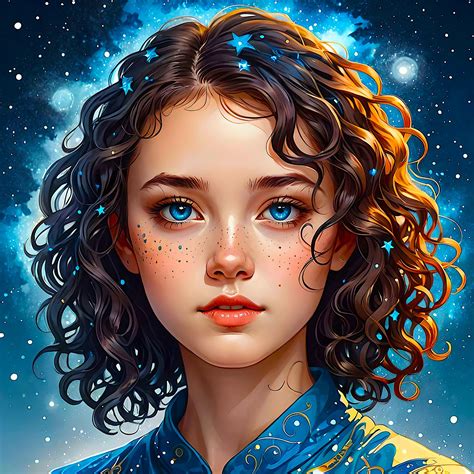 Download Ai Generated, Woman, Stars. Royalty-Free Stock Illustration