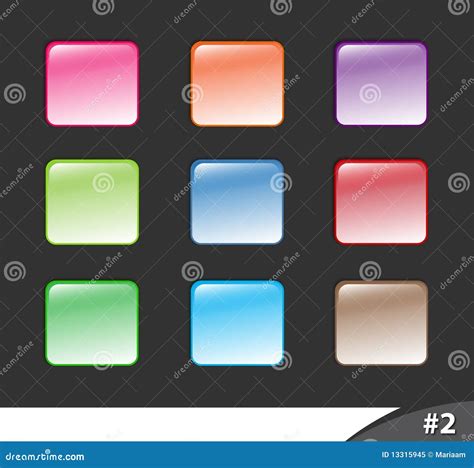 Shiny Website Buttons Part 2 Stock Vector Illustration Of