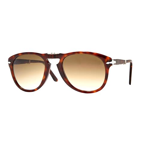 Persol 714 Iconic Folding Sunglasses Dark Havana Brown Gradient 52mm Persol Touch Of