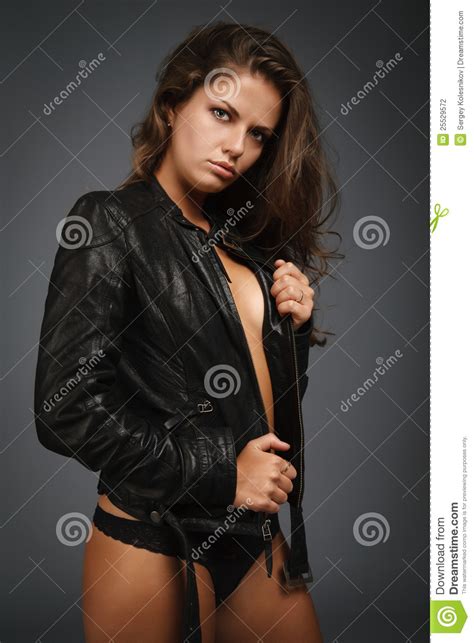 Portrait Of Beautiful Brown Hair Model Stock Photo Image