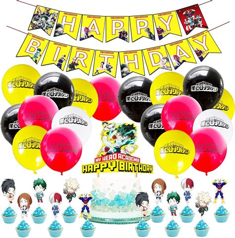 Amazon.com: My Hero Academia Birthday Party Decorations,MHA Themed