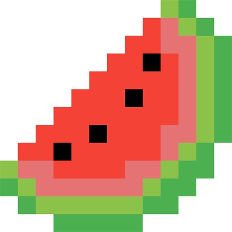 Download Watermelon Slice Pixel Art 10 By 10 Full Size Png Image