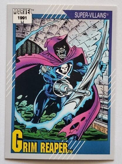 Grim Reaper Marvel 1991 Super Villains Comic Trading Card 63