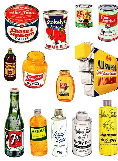1950s Food Products From A 1954 Womens Magazine Etsy 1950s Food