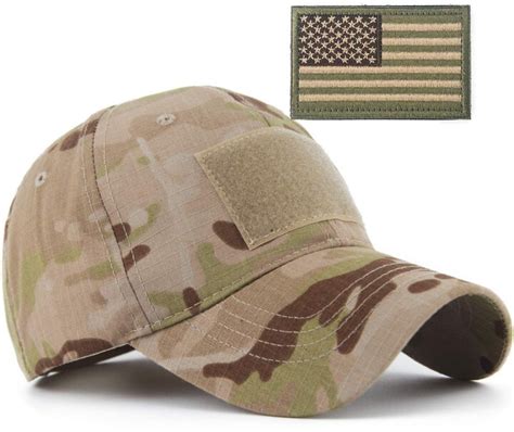 Redsharks Snake Camouflage Camo Baseball Cap With American Flag Usa