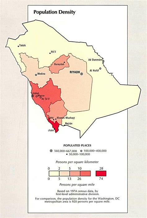 Saudi Arabia Population Density Map In 2022 Saudi Arabia Map