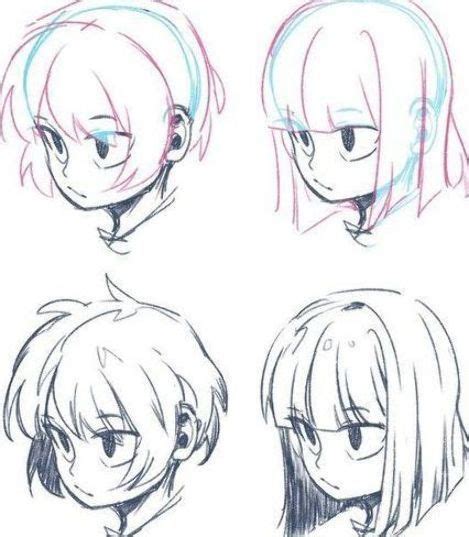 Anime Manga Hairstyle Drawing Reference Sketch Doodle Art Bocetos