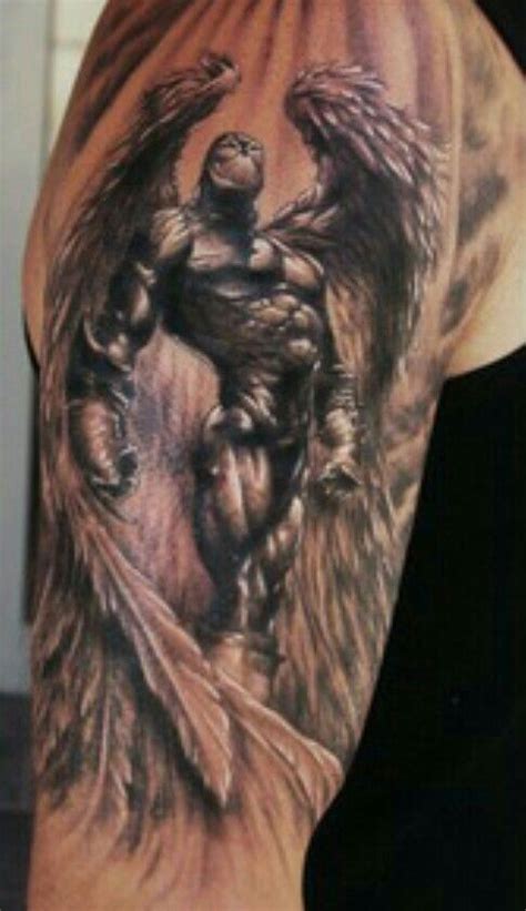 Ad warrior angel tattoo on man full back. Warrior angel | Archangel tattoo, Archangel michael tattoo ...