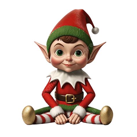 christmas elf sitting on the floor with a red hat christmas elf christmas santa claus elf png