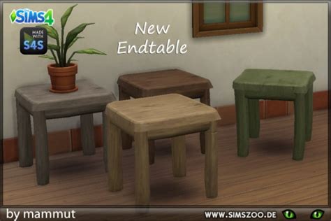 Blackys Sims 4 Zoo Wooden Table Simple By Mammut • Sims 4 Downloads