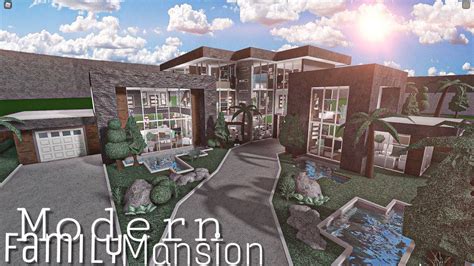 Bloxburg Modern Mansions K Modern Family Mansion Bloxburg Build Youtube House Layouts House