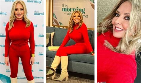 Carol Vorderman Squeezes Eye Popping Curves Into Saucy Skintight Hot