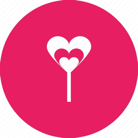 Candy Day Heart Lollipop Romance Sweet Valentines Icon