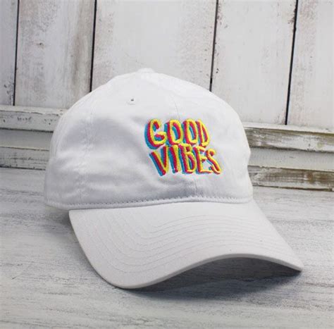 Good Vibes Dad Hat Embroidered Baseball Cap Curved By Realest Cool
