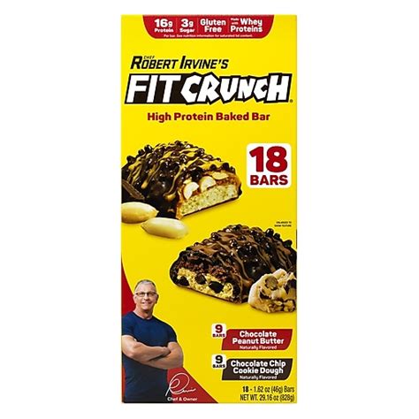 Chef Robert Irvines Fitcrunch High Protein Bars Variety Pack 162 Oz