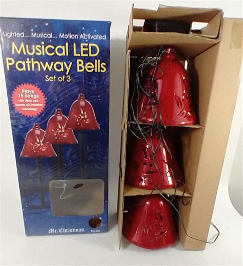 Mr Christmas Musical Pathway Bells Led Lights Plays 15 Songs Ebay