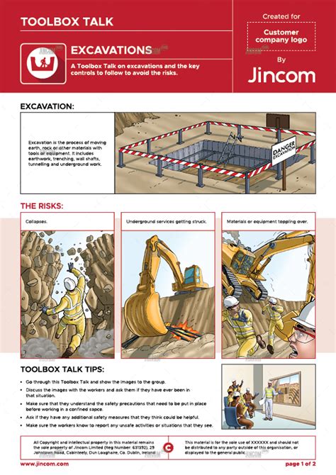 Excavations Toolbox Talk Jincom