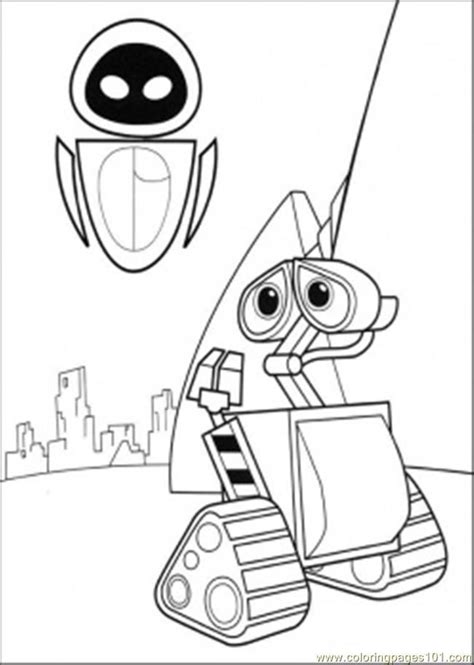 Wall E And Eve Coloring Pages Coloring Home