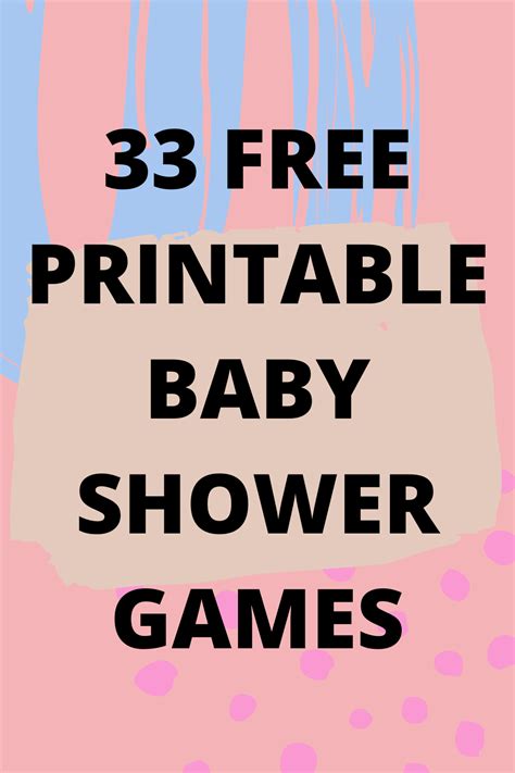 33 Free Printable Baby Shower Games Peachy Party