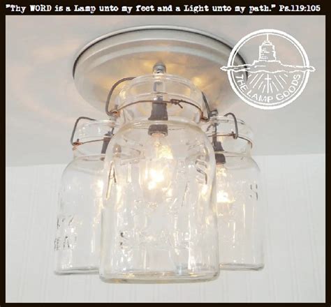Mason Jar Light Kit For Ceiling Fan With Vintage Pints The Lamp Goods