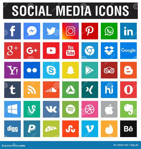 Social Media Icons Collection Editorial Image Illustration Of Addict