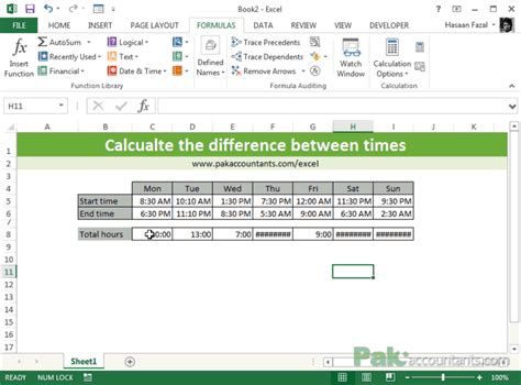 Calculate The Difference Between Two Times In Excel King Of Excel