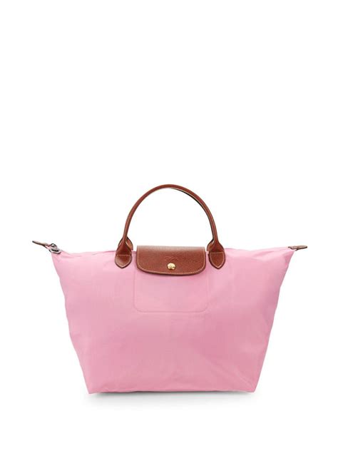 Longchamp Le Pliage Medium Nylon Handbag In Pink Lyst