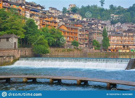 Hunan Xiangxi Fenghuang Ancient City Summer Scenery Stock Photo Image