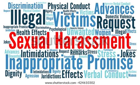 Sexual Harassment Word Cloud Concept Stock Illustration 424610302