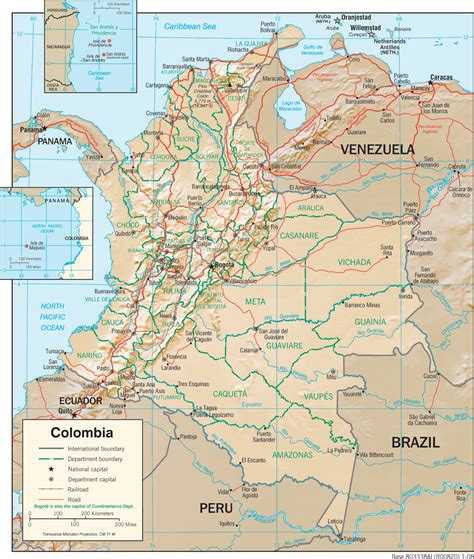 Peta Kolombia X Piksel Kb Domain Publik