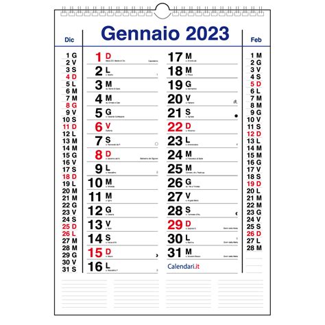 Calendario 2023 Planner Planning Da Muro Maxi O Standard Calendariit