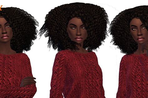 Sims 4 Afro Frizzy Hair Women Sims 4 Curly Hair Womens Hairstyles