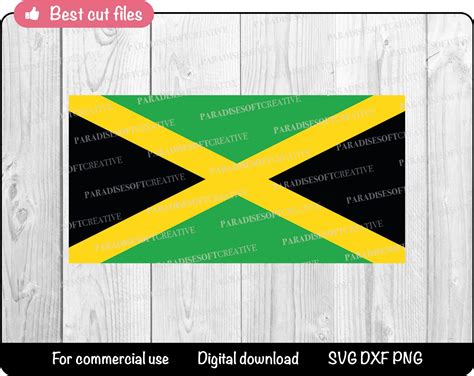 Jamaica Flag Svg Jamaican Flag Dxf Jamaica Vector Jamaican Etsy Canada
