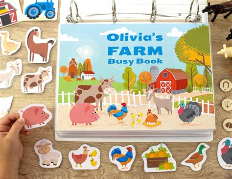 Farm Busy Book Printable Toddler And Preschool Learning Etsy