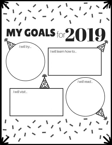 New Years Goals Worksheet