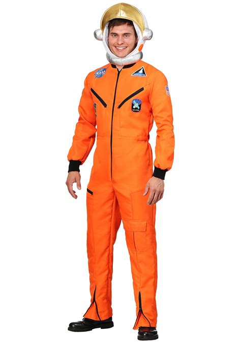 Orange Astronaut Jumpsuit Adult Plus Size Costume