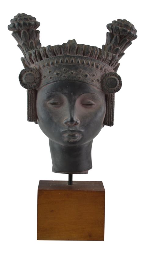 Fred Press Female Inca Mayan Sculpture Head on Chairish.com | Sculpture head, Sculpture, Buddha ...
