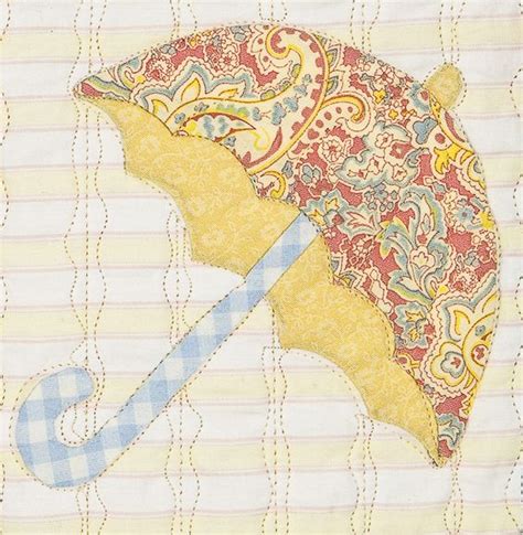 Umbrella Block From Primavera Quilt A Vintage Spool Design By Verna Mosquera Appliqué