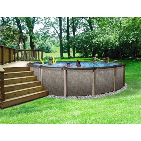 Riviera 18 X 33 Oval 54 Deep Above Ground Swimming Pool Above