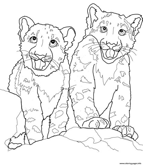 Gecko coloring pages picture leopard gecko coloring sheets. Babies Snow Leopard Coloring Pages Printable