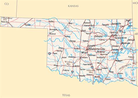 Oklahoma Map And Oklahoma Satellite Images